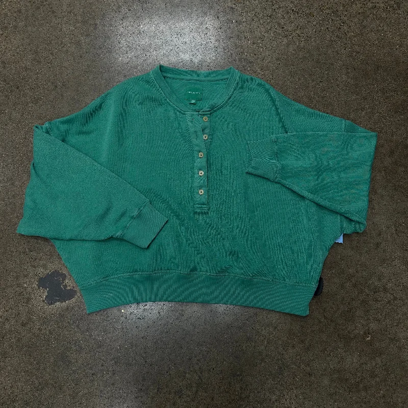 Online Exclusive Top Long Sleeve By American Eagle In Green, Size: Xl
