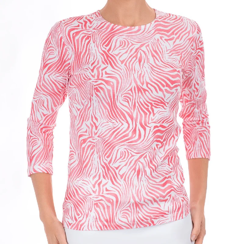 Zebra Waves Coral/White