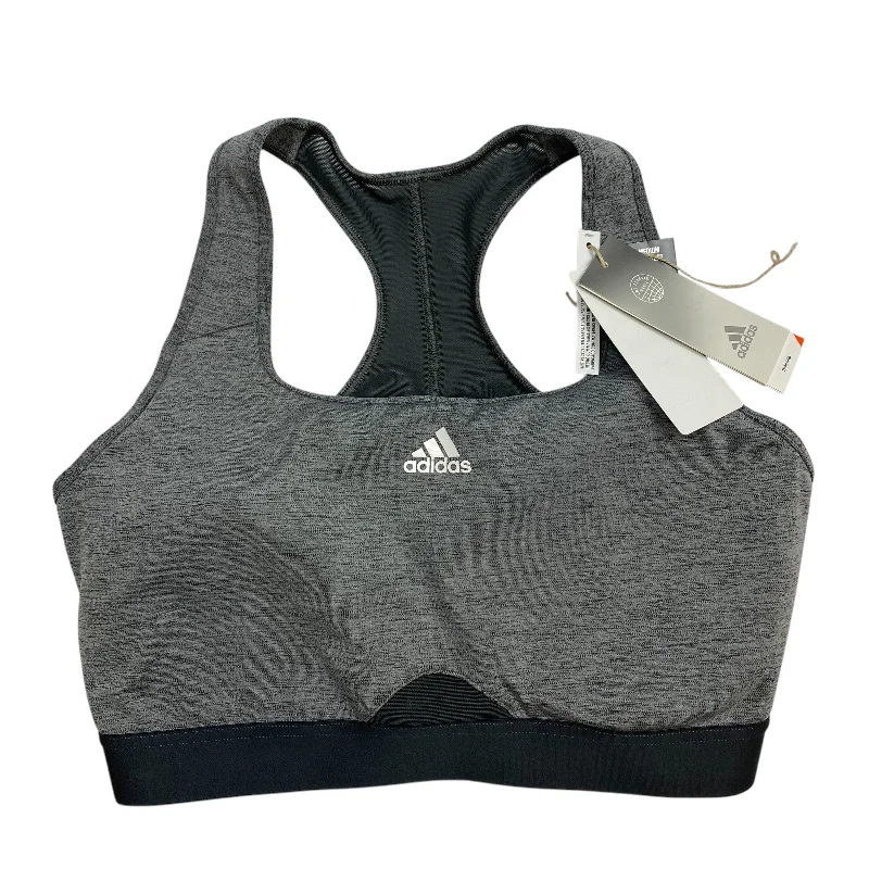 Overstock Clearance Athletic Bra By Adidas In Grey, Size: 1x