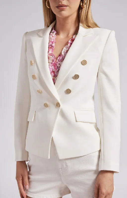 Weekend Bargains to Celebrate Amelia Crepe Blazer - White