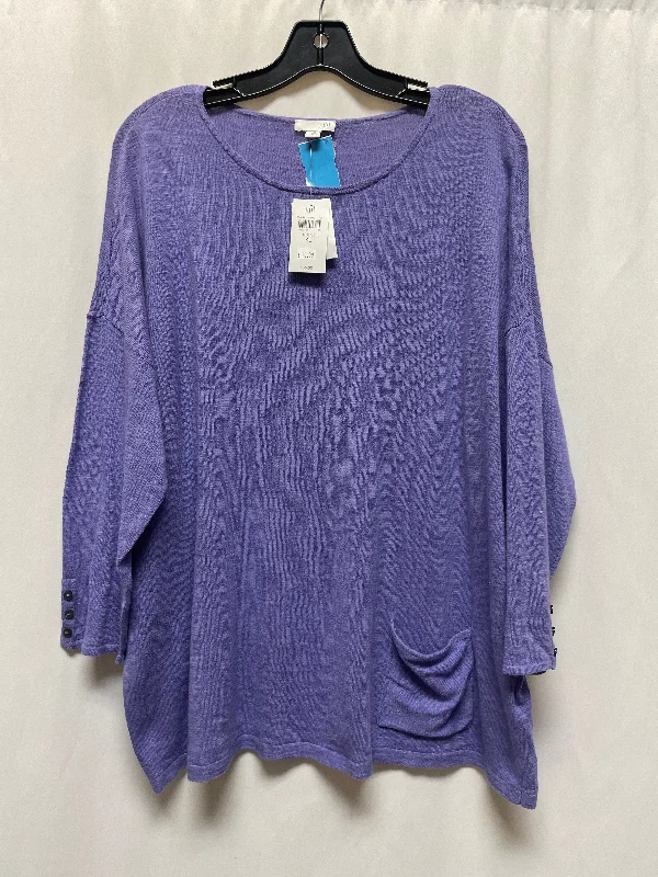 Weekend Bargains to Celebrate Top Long Sleeve By J. Jill In Purple, Size: Xl