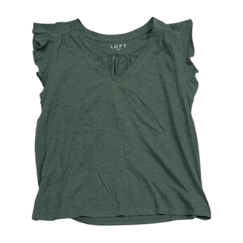 Super Sale Top Short Sleeve By Loft In Green, Size: L