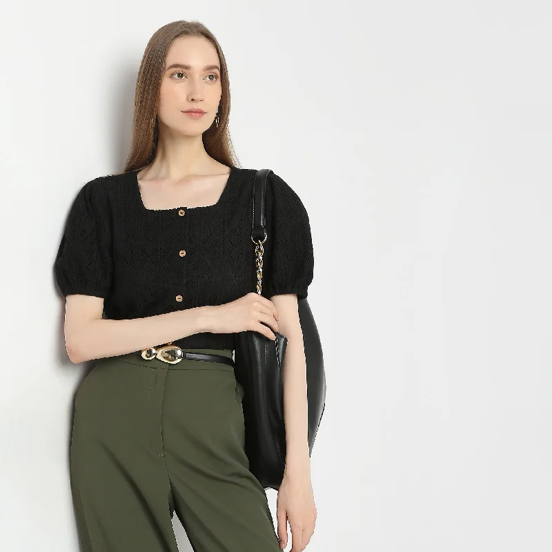 Online Exclusive Regular Fit Lace Top