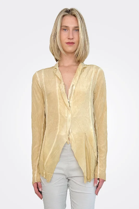 Weekend Discounts to Delight Jagged Silk Jacket - Wax Cloud
