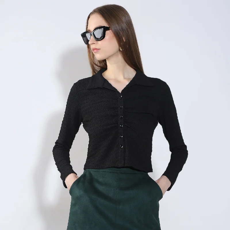 Weekend Discounts You Deserve Regular Fit Solid Shirt
