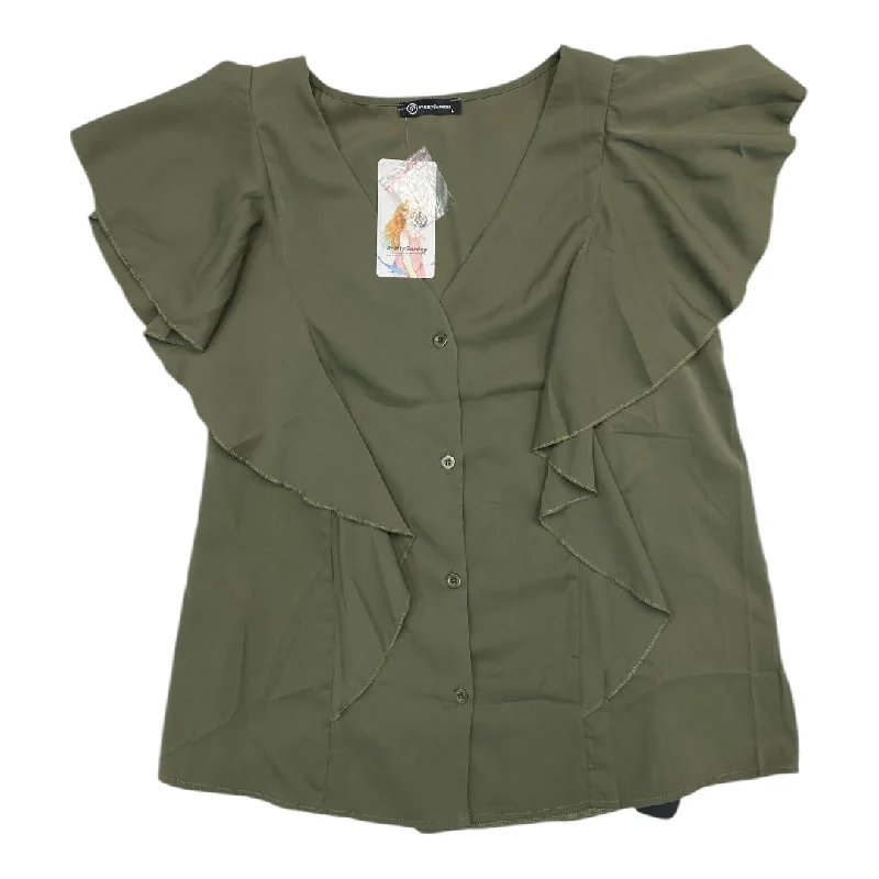 Weekend Deals That Dazzle Top Sleeveless By pretty garden In Green, Size: L