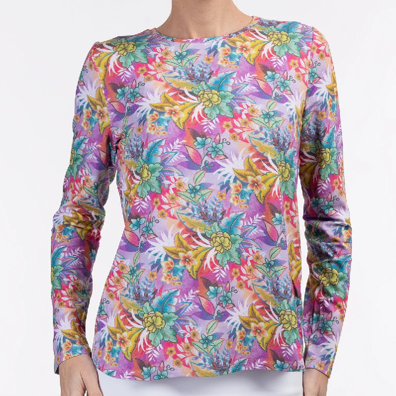 Weekend Deals That Dazzle Yoke Relaxed Tee in Lush Tropical
