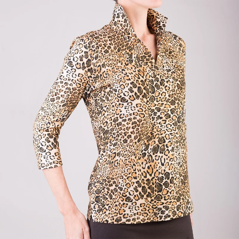 Stock Up Polo Collar Tee in Belluno Leo Carmel