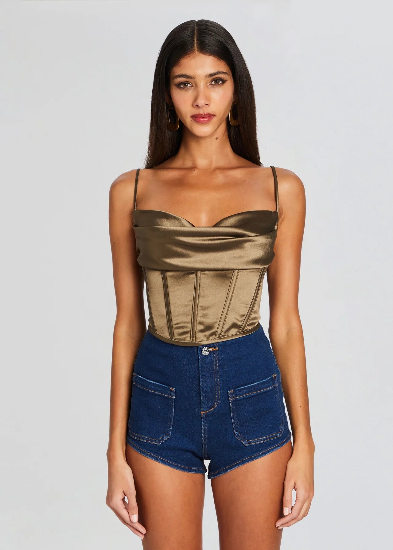 Weekend Offers That Excite Kasen Top - Military Green
