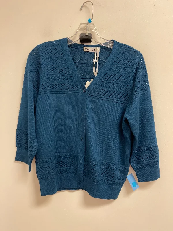 Unmissable Sale Sweater Cardigan By Grace Karin In Blue, Size: S