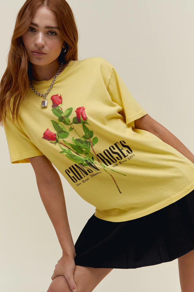 Weekend Savings Bonanza Guns N' Roses Use Your Illusion Tee - Yellow