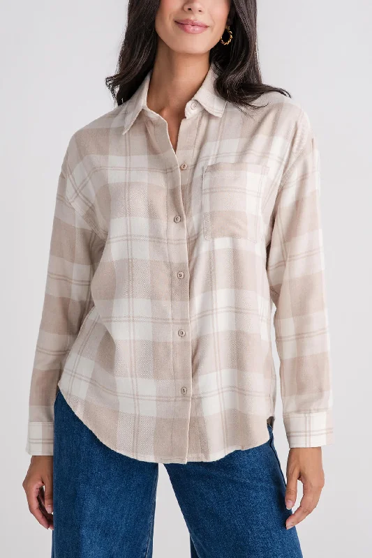 Closeout Deal Z Supply River Plaid Button Up Shirt