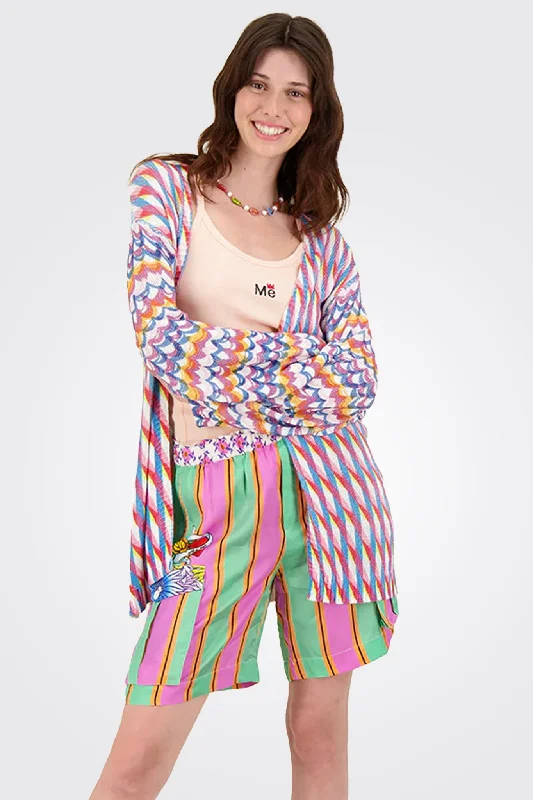 Weekend Deals That Impress Victoria Linen Printed Cardigan - Magic