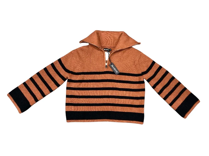 Weekend Savings Galore Sweater By Blanknyc In Black & Orange, Size: S