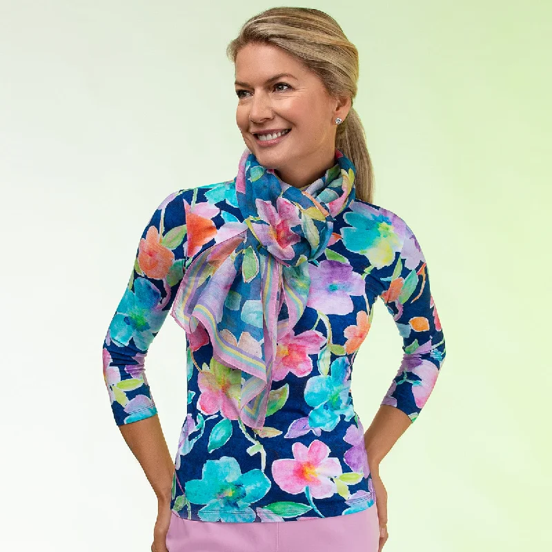 Exclusive Offer Shaped Knit Tee in Flower Garden