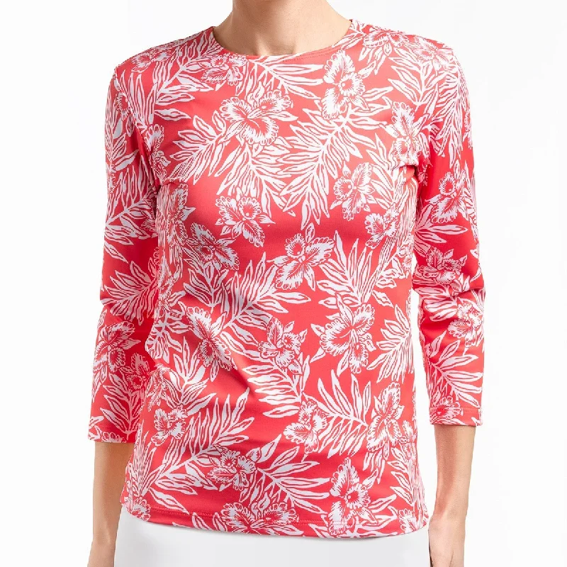 Big Deal Shaped Knit Tee in Hawaiian Coral