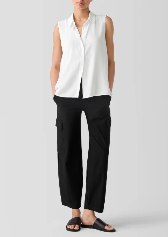 Weekend Offers That Dazzle Classic Collar Sleeveless Shirt