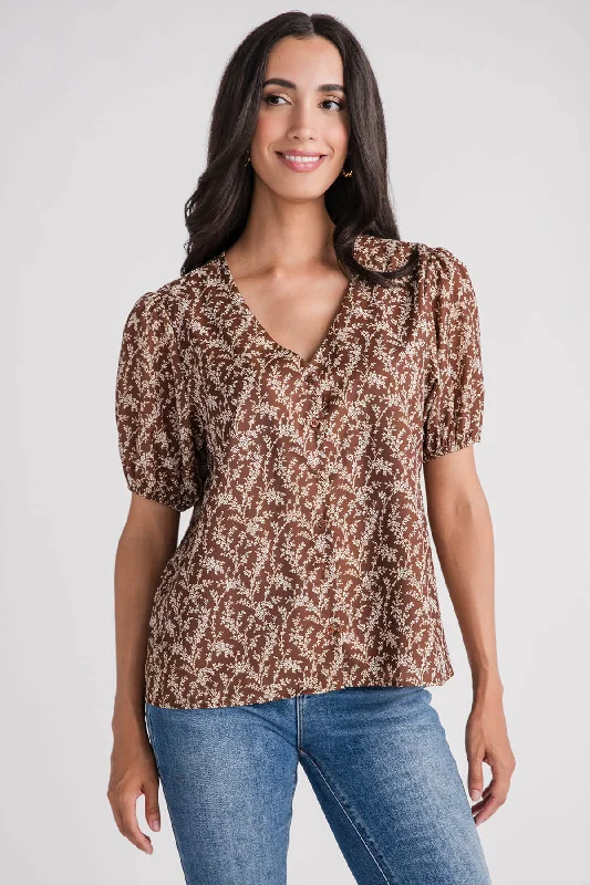 Time-Sensitive Wishlist Floral Puff Sleeve Blouse