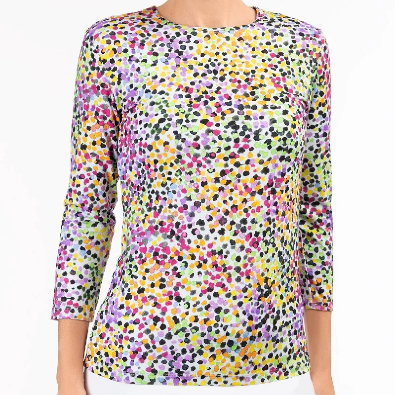Time-Sensitive Shaped Knit Tee in Mosaic Gris