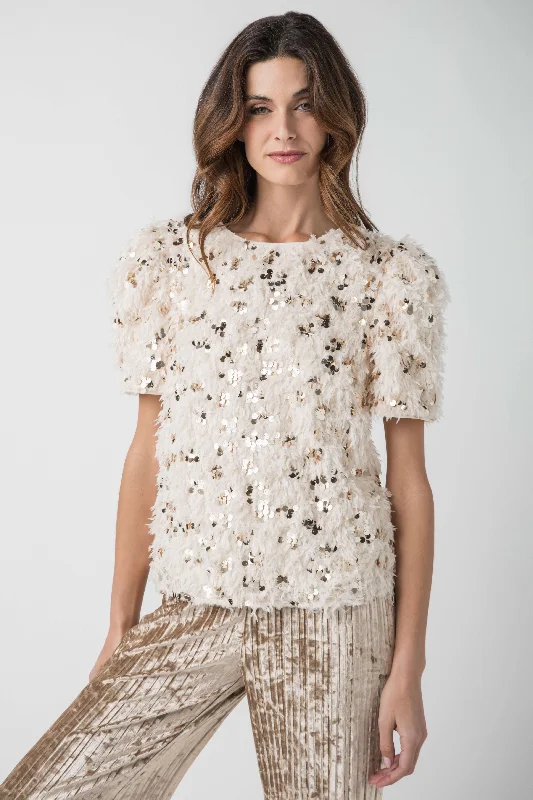 Today Only THML Sequin Eyelash Top