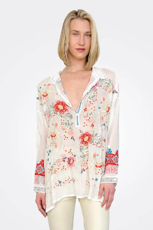 Weekend Deals to Brighten Your Day Adrina Blouse - White