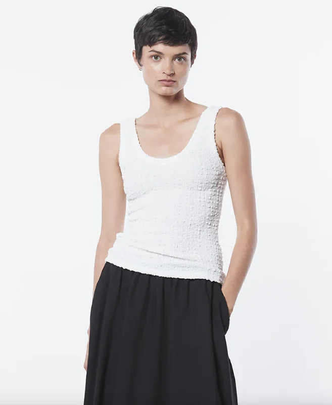 Low Price Puckered Tank - Undyed