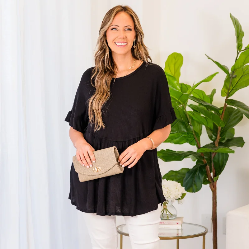 Best Seller Alive And Free Top, Black