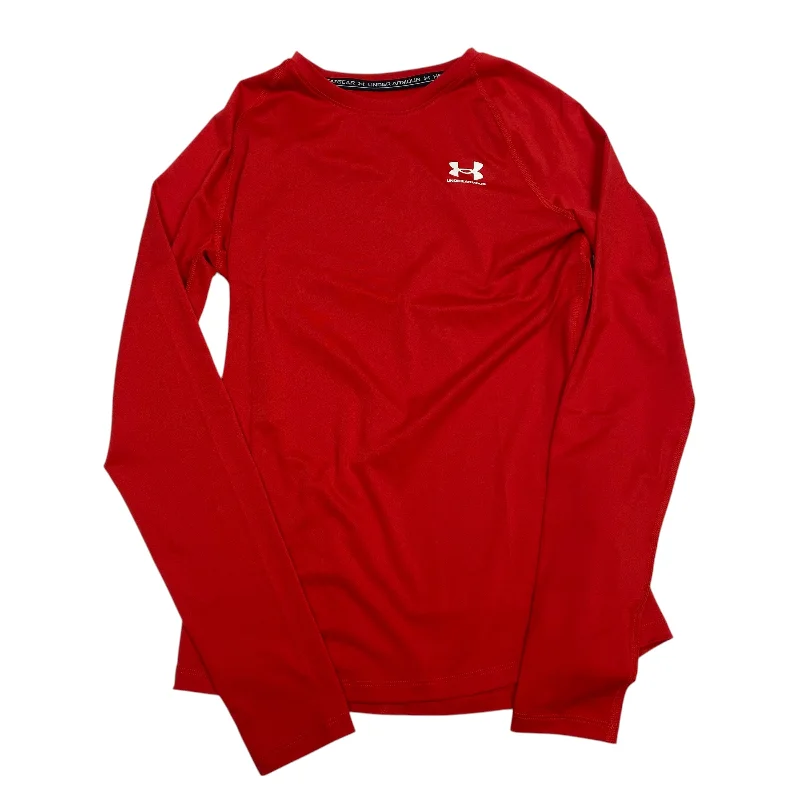Hurry In Athletic Top Long Sleeve Crewneck By Under Armour In Red, Size: M