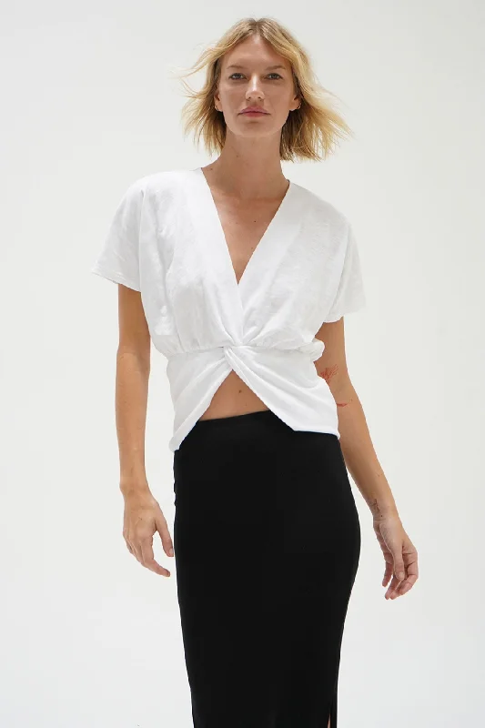 Weekend Specials to Cherish Karmen Cotton Top - White