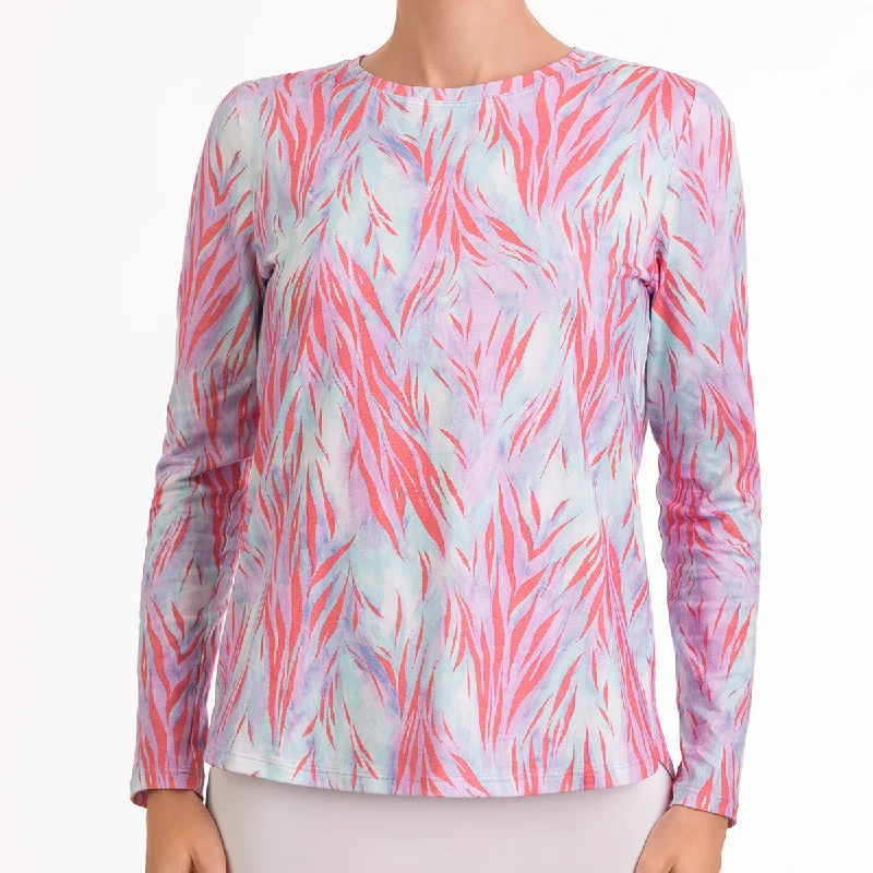 Weekend Sale: Don't Miss Out Yoke Relaxed Fit Tee in Coral Wispy Tiger