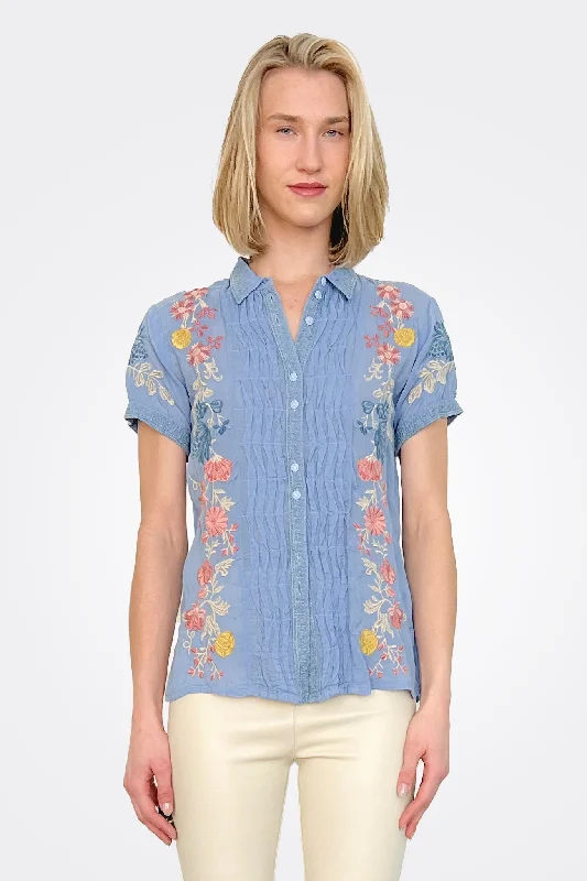Exclusive Weekend Offers Inside Jetra Blouse - Blue