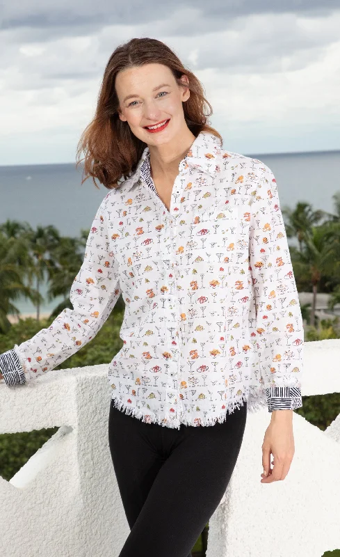 Weekend Deals to Make You Smile Cape Cod Top Little Martinis And Snacks Print