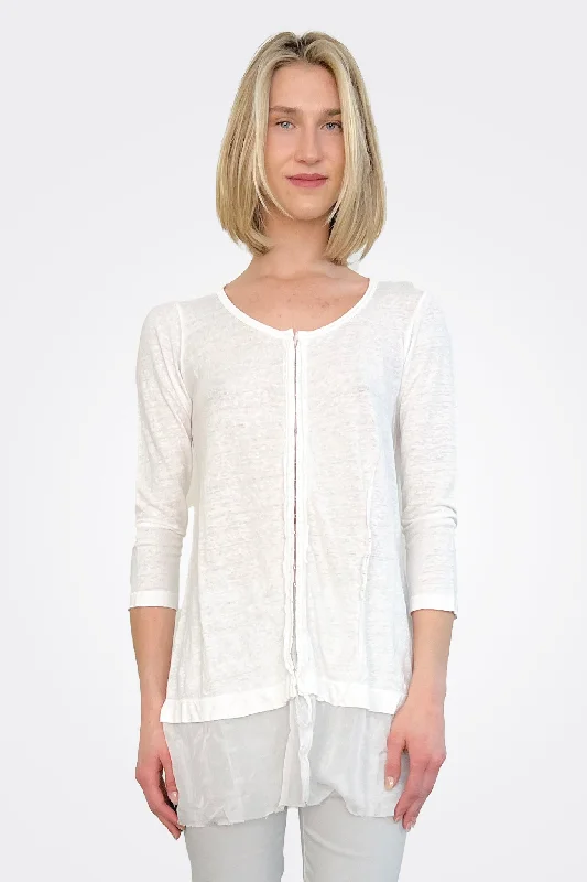 Weekend Specials You Can't Miss Full Closure Neck Tee - Callas