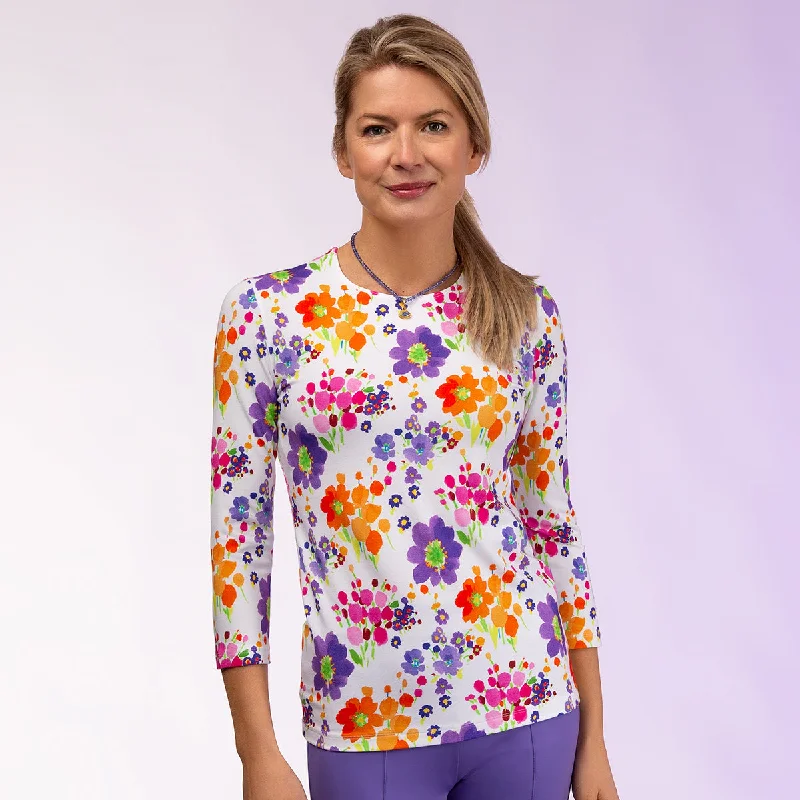 Weekend Savings Sensation Shaped Knit Tee in Anemone