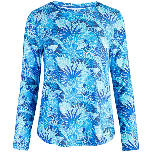 Celebrate the Weekend with Discounts Yoke Relaxed Fit Tee in Blue Palm