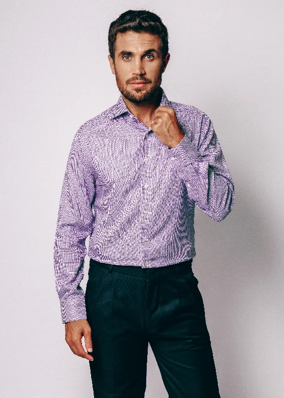 Mega Discount Greenwich Purple Check Shirt