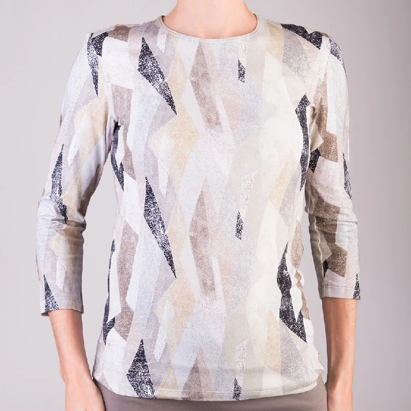 Weekend Savings Sensation 3/4 Sleeve Knit Tee in Vitrines Sand