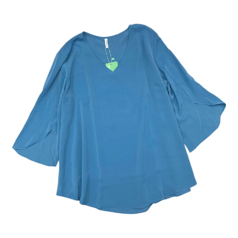 Weekend Discounts to Relish Top Long Sleeve By Cmc In Blue, Size: 2x