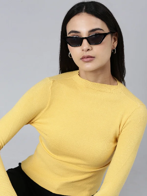 Unmissable Sale Women Yellow Solid Top
