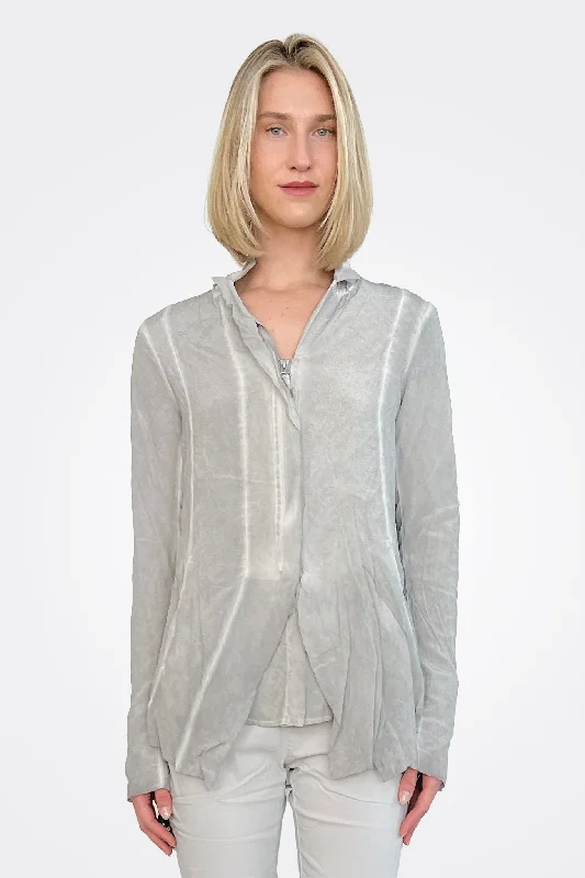 Exclusive Weekend Offers Inside Jagged Silk Jacket - Coal Cloud 10%