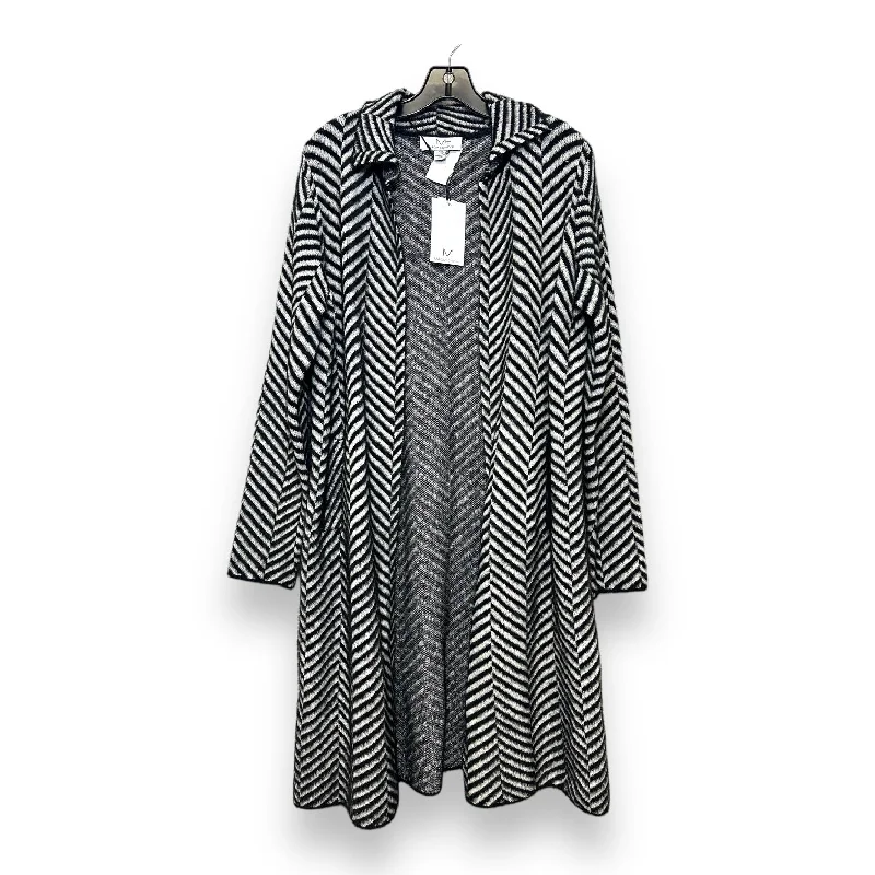 Today's Deal Cardigan By Magaschoni In Black & White, Size: L