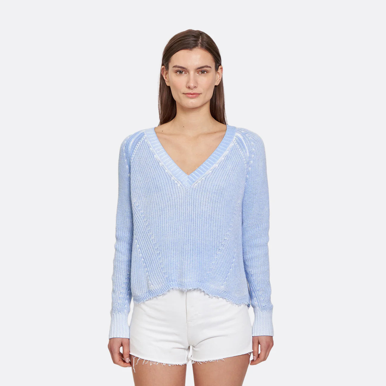 Take Advantage Distressed Inked Scallop Shaker V - Glacier
