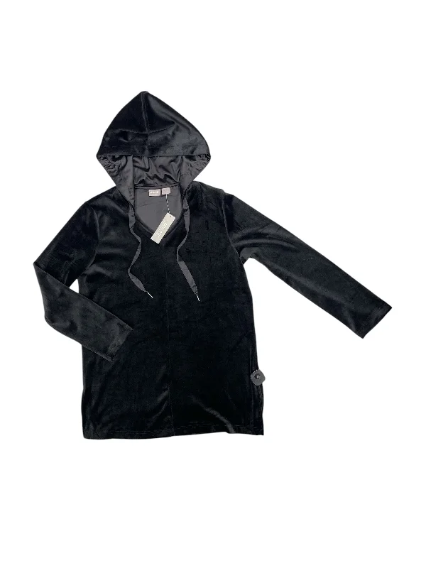 Weekend Deals That Dazzle Sweatshirt Hoodie By Chicos In Black, Size: M