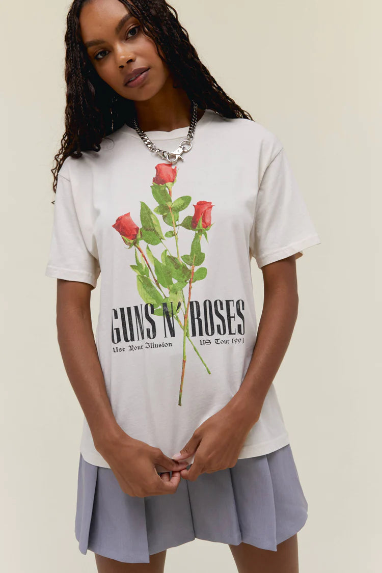 Weekend Specials to Grab Guns N' Roses Use Your Illusion Tee - Dirty White