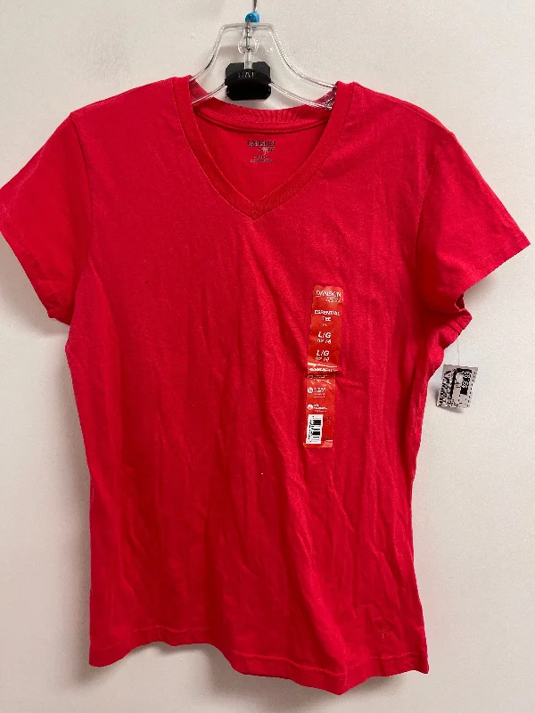 Weekend Bargains to Snag Top Short Sleeve By Danskin In Pink, Size: L