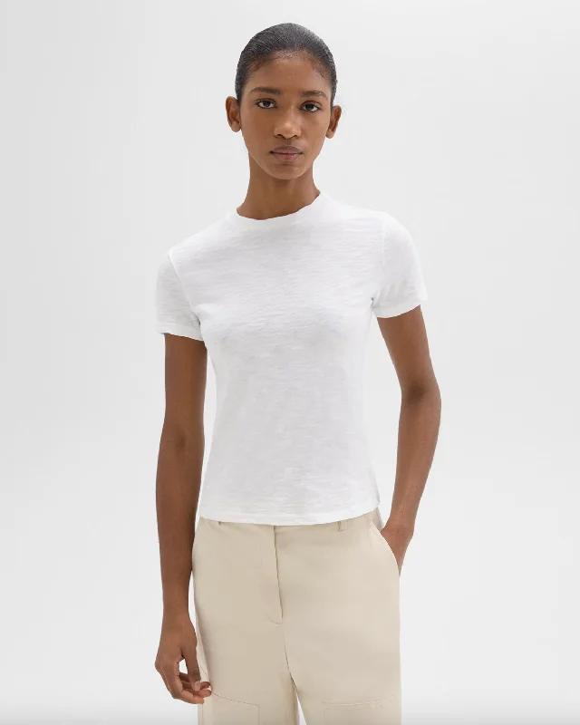 Weekend Deals That Amaze Organic Slub Cotton Tiny Tee - White