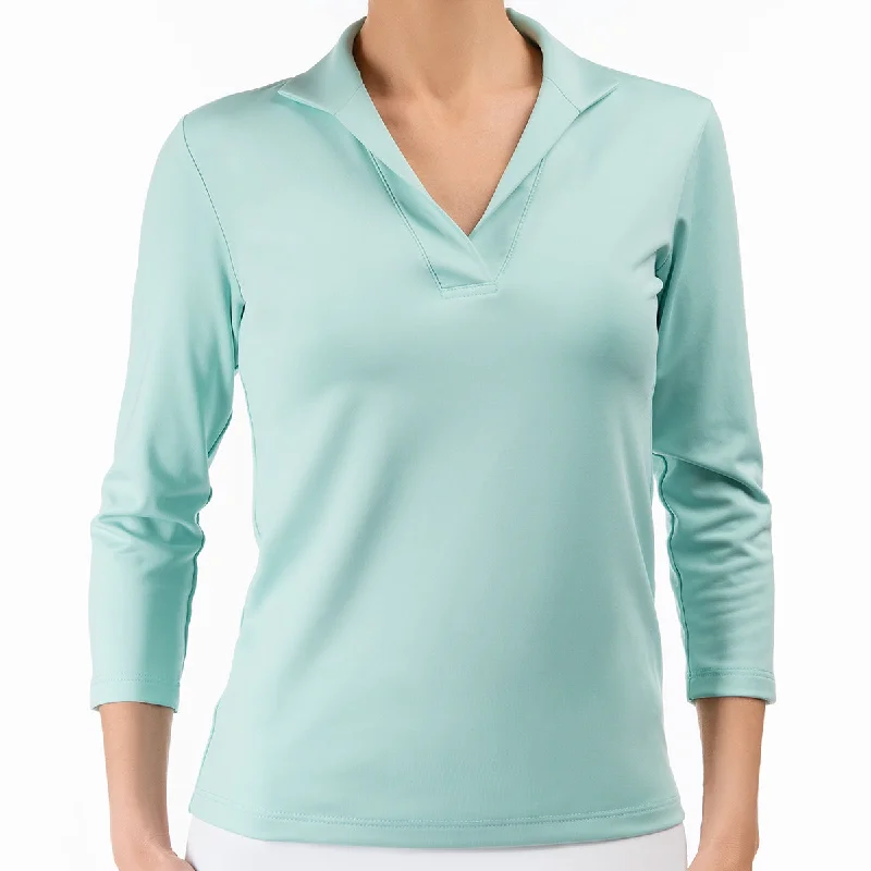 Weekend Offers That Thrill Polo Collar Shirt in Aqua