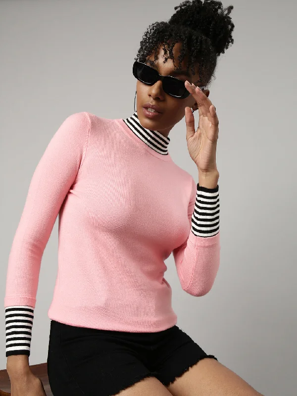 Shop the Weekend Away Women Peach Solid Fitted Top