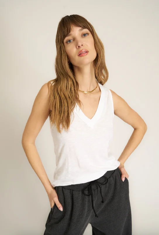 The Best Deal Let Me Know Relaxed Tank - White