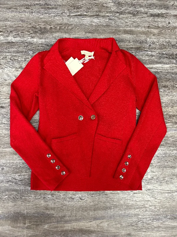 Weekend Extravaganza: Shop Now Sweater Cardigan By Etcetra In Red, Size: Xs